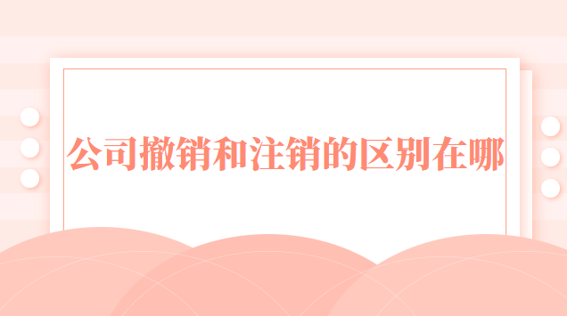 公司撤銷與注銷的區(qū)別是什么(許可證吊銷注銷和撤銷的區(qū)別)